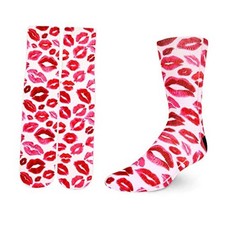Mens Funny Crazy Socks Unisex Novelty Cool Funky Medium Love You Kiss Me Lips