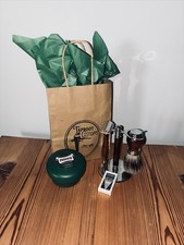 WET SHAVING SET - CUSTOM TURNED HANDMADE - PERFECT GIFT - RAZOR  BRUSH