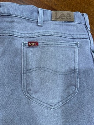 【70‘s】Lee made in USA W30 Vintage Grey 70's Lee Rider Denim Jeans Men's 42x30, USA Union