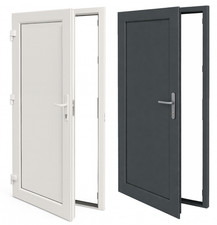 Kunststoff Nebeneingangstür Nebentür Garagen Seitentür ohne Glas innenöffnend