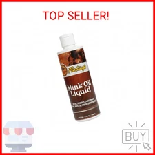 Fiebing's Liquid Mink Oil for Leather Boots (8 fl oz) - Leather Cleaner & Condit