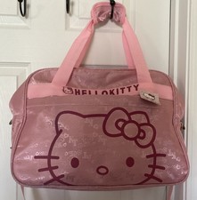 Sanrio Hello Kitty Duffle Bag Travel Luggage Pink Kawaii Overnight Bag Carryon