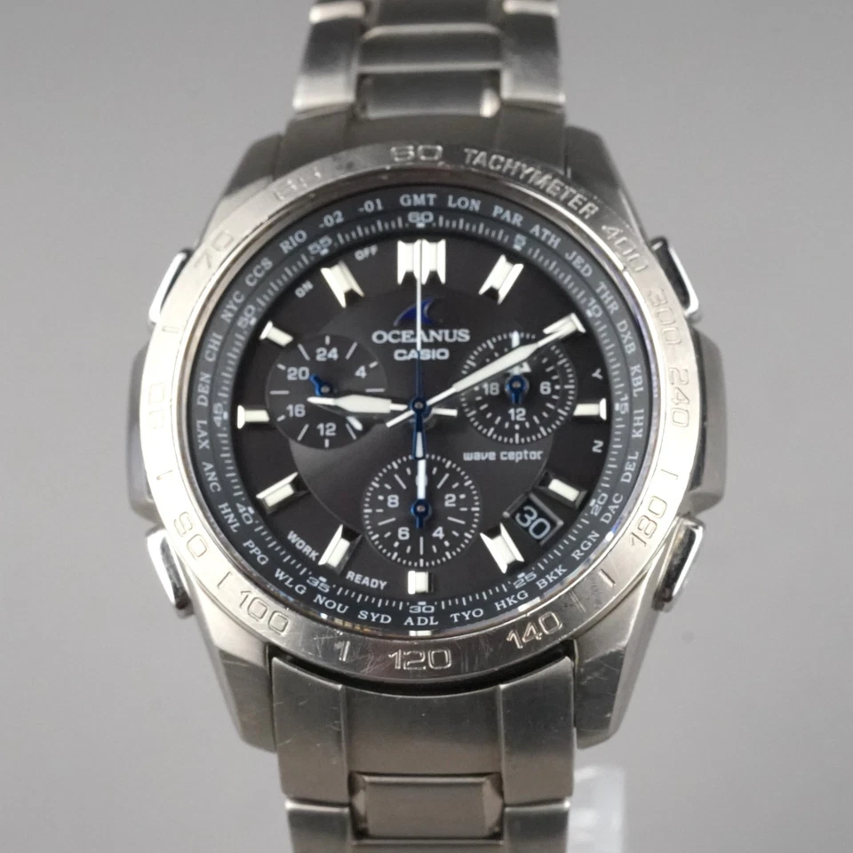 Casio Solar Radio Chronograph ACEANUS OCW-600  Titanium Men's 43mm Watch Vintage - Image 3 of 4