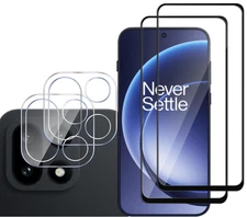 For OnePlus 15 Tempered Glass Film+Camera Protection,Screen Protector Set