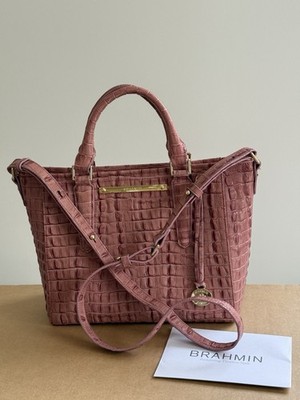 Brahmin Mini Arno Tote Bag in Woodrose La Scala Pink   2014 LIMITED EDITION