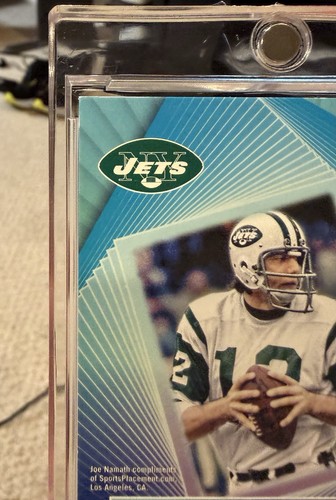 Joe Namath 2023 Panini Illusions Immortalized 2CLR Jersey Auto /10 New York Jets - Picture 8 of 11