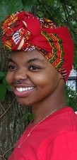 Red African Dashiki Print Head wrap-DP3975H