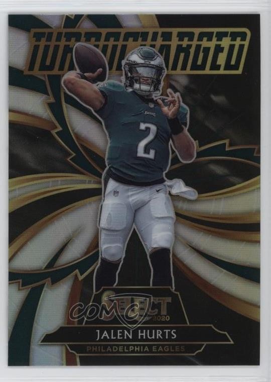 2020 Panini Select Turbocharged Silver Prizm Jalen Hurts #T25 Rookie RC