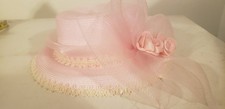 Pink Church , Wedding, Derby Fancy Hat Size 7 1/4.