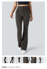 Halara Women's High Waisted Flare Casual Pants Brown Size Small NWT