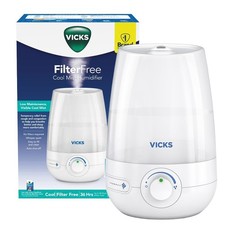 Ultrasonic Cool Mist Humidifier 1 Gal 400 sq ft for Home White