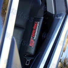 Carbon Look Embroidery Seat Belt Cover Shoulder Pads For Ford St Racing 2pc New