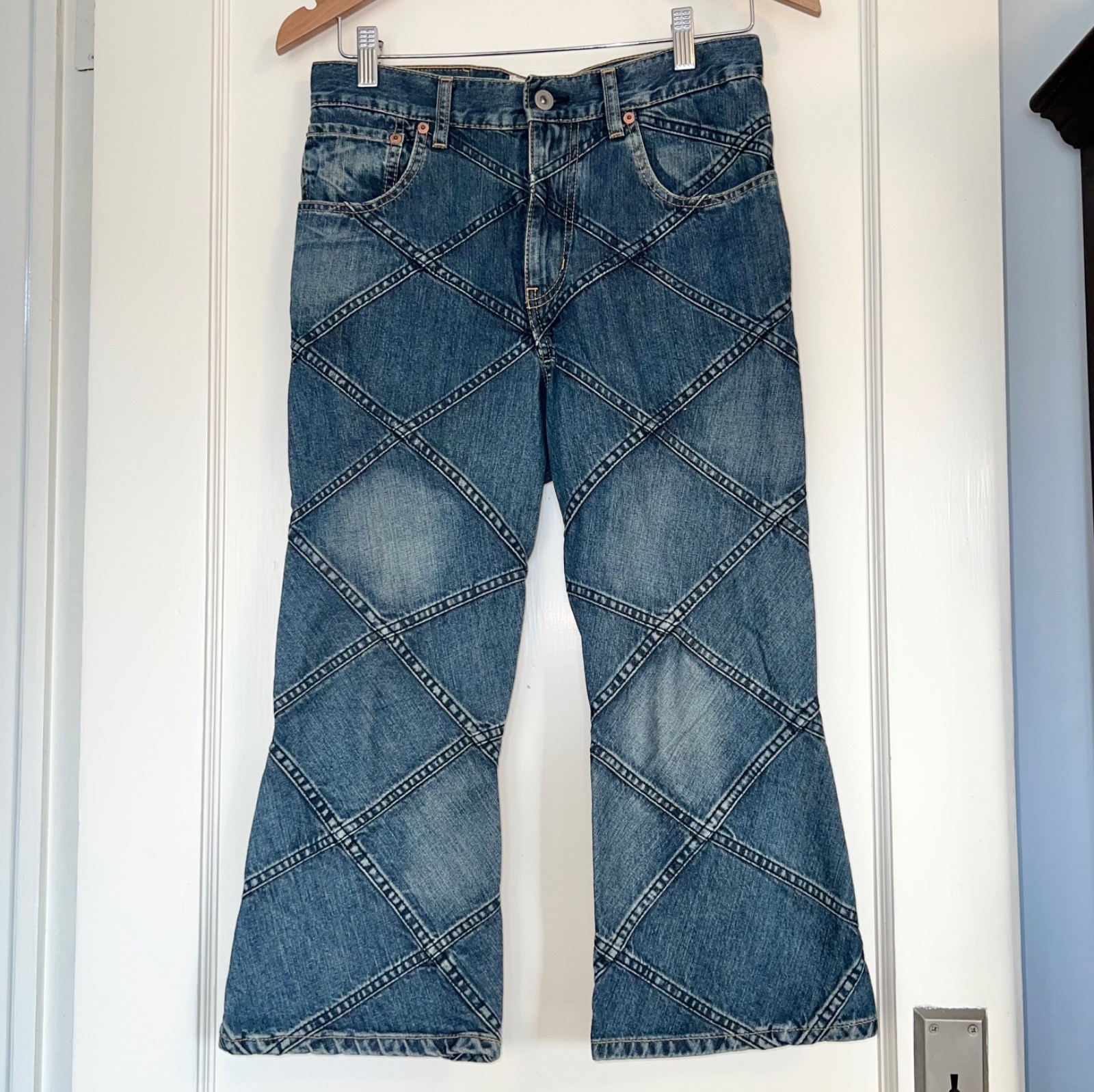 Junya Watanabe Diamond Quilted Patchwork Denim Je… - image 1