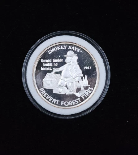 Smokey Bear 1 oz .999 Fine Silver Rounds Variety Design 1947