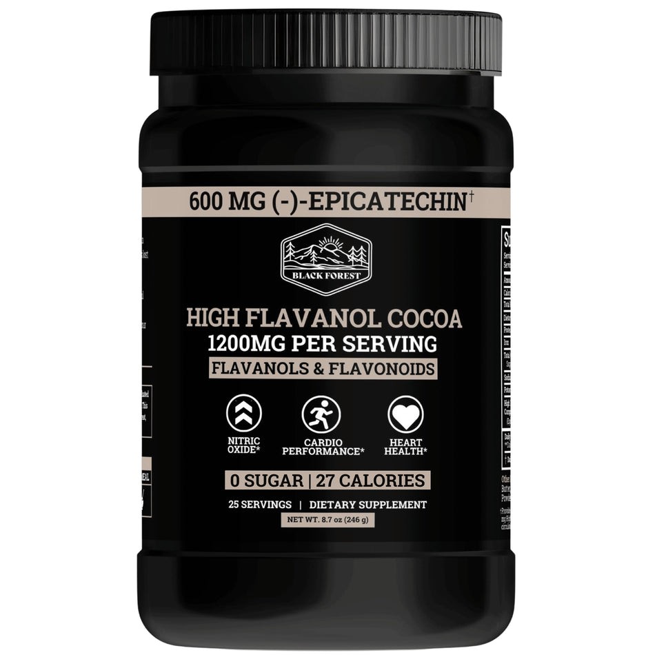 1 PACK - Black Forest High Flavanol Cocoa Powder Flavonoids Supplement 1200 mg