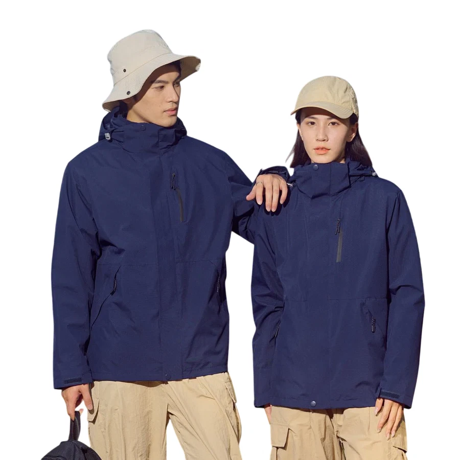Three-in-One Detachable Waterproof Mountaineering Jacket–Windproof Outdoor Coat