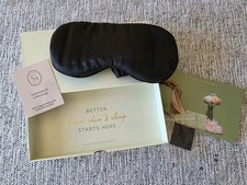 Sunday Silks Sleep Eye Mask. 100 Mulberry Silk. New In Box Black Color