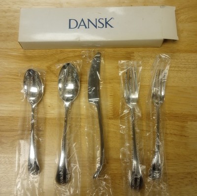 VTG New Dansk TORUN Stainless 1 FIVE (5) Piece Place Setting - Elegant and Shiny