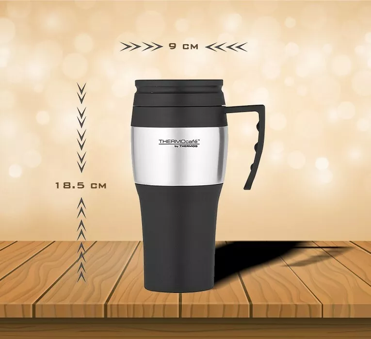 Thermos Travel Mug 400ML Thermal Cup Flask Hot Warm Coffee Tea Outdoor  Holder