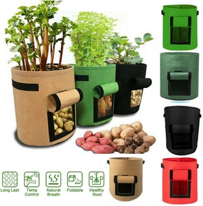5 7 10 Gallon Vegetable Grow Bags Garden Planting Bag Potato Planter Pot Durable Ebay
