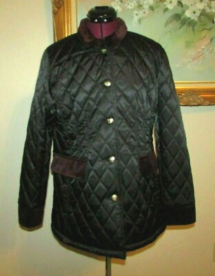 NEW VINCE CAMUTO SZ M N8621 BLACK QUILTED/BURGUNDY