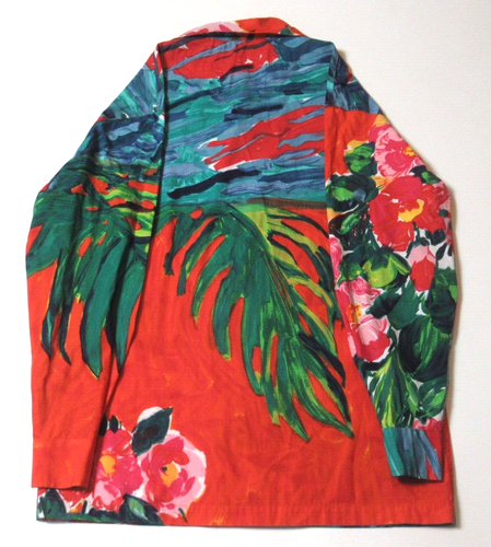 Vintage 90s Ralph Lauren Hawaiian Button Shirt Atomic All Over Print Unisex SZ 4 - 第 4/4 張圖片