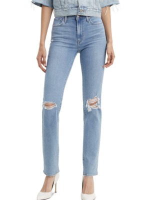 Levis women's 724 straight leg jeans size 31 denim Blue