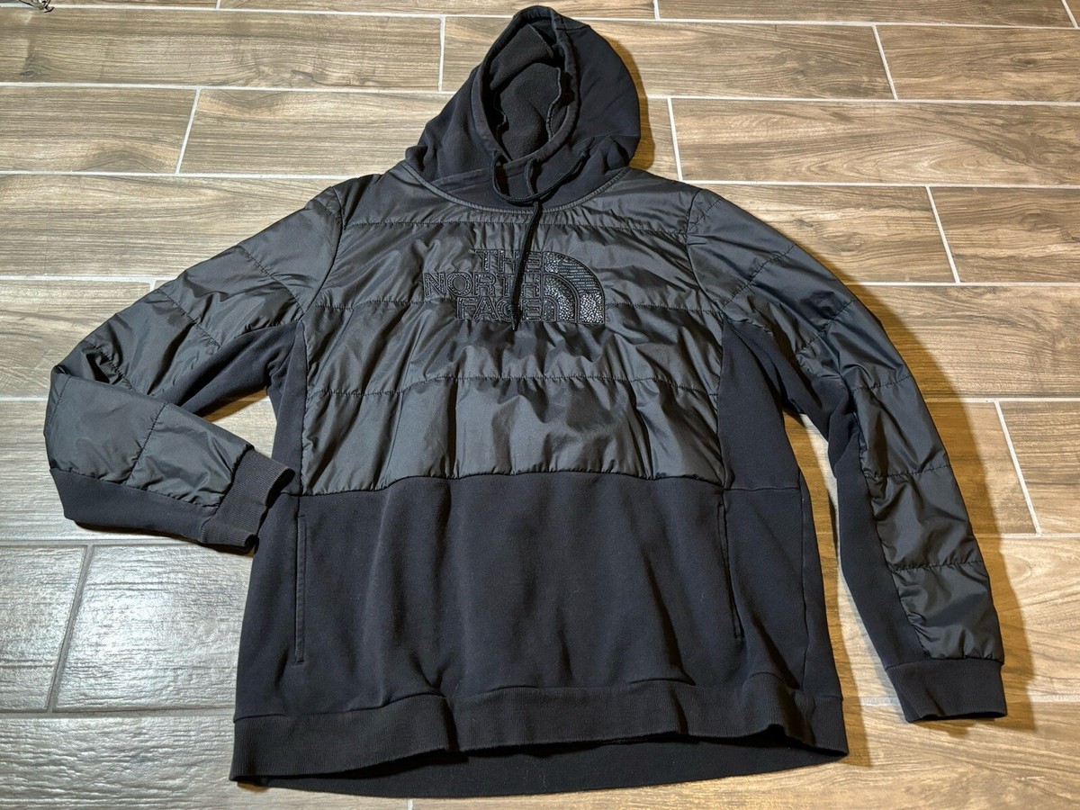★THE NORTH FACE★PUFFY SWEATSHIRTS★ Vintage The North Face Hoodie Womens XL Black Sweatshirt