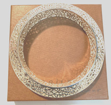 Bracelet B1829 Hinged Sterling Silver Bangle Bracelet with Box Clasp