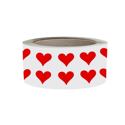 Heart Labels for Arts, Crafts, Party Supplies, and Scrapbooking 13mm (0.5 inch) - Picture 22 of 31
