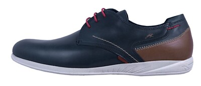 Fluchos Ulises: Zapatos Para Hombre Azul Piel Plantillas Extraíbles F0519