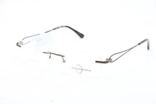 NEW NATURALLY RIMLESS NR368 DARK BROWN EYEGLASSES AUTHENTIC FLAMES 52-17
