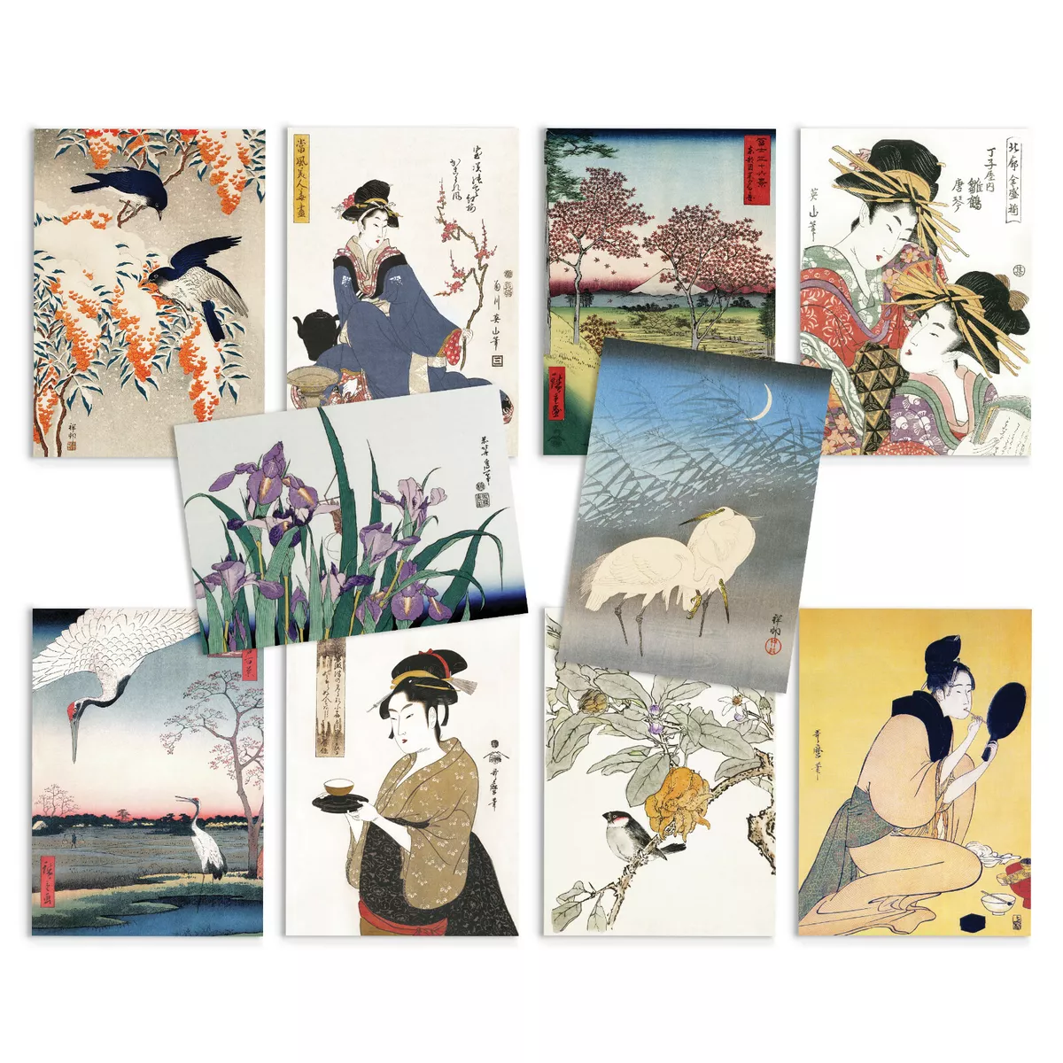 Japanese Ukiyo-e Art Greeting Card Christmas Xmas New Year 