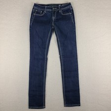 Miss Me Jeans Womens 26 Blue Easy Skinny Dark Wash Denim JE5735ESL