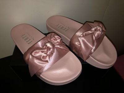 fenty slides bow white