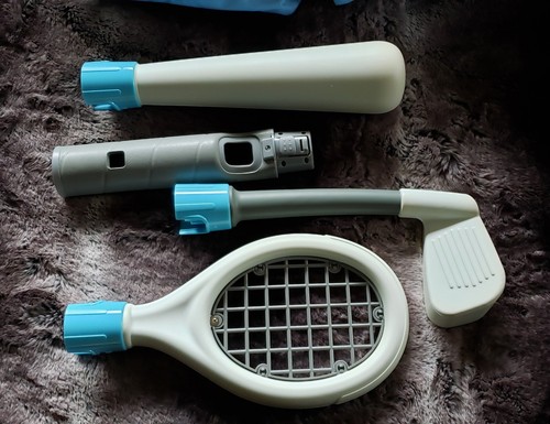Nintendo Wii NERF Sports Pack - Golf Club, Tennis Racket, Baseball Bat, Wheels + - Picture 3 of 5