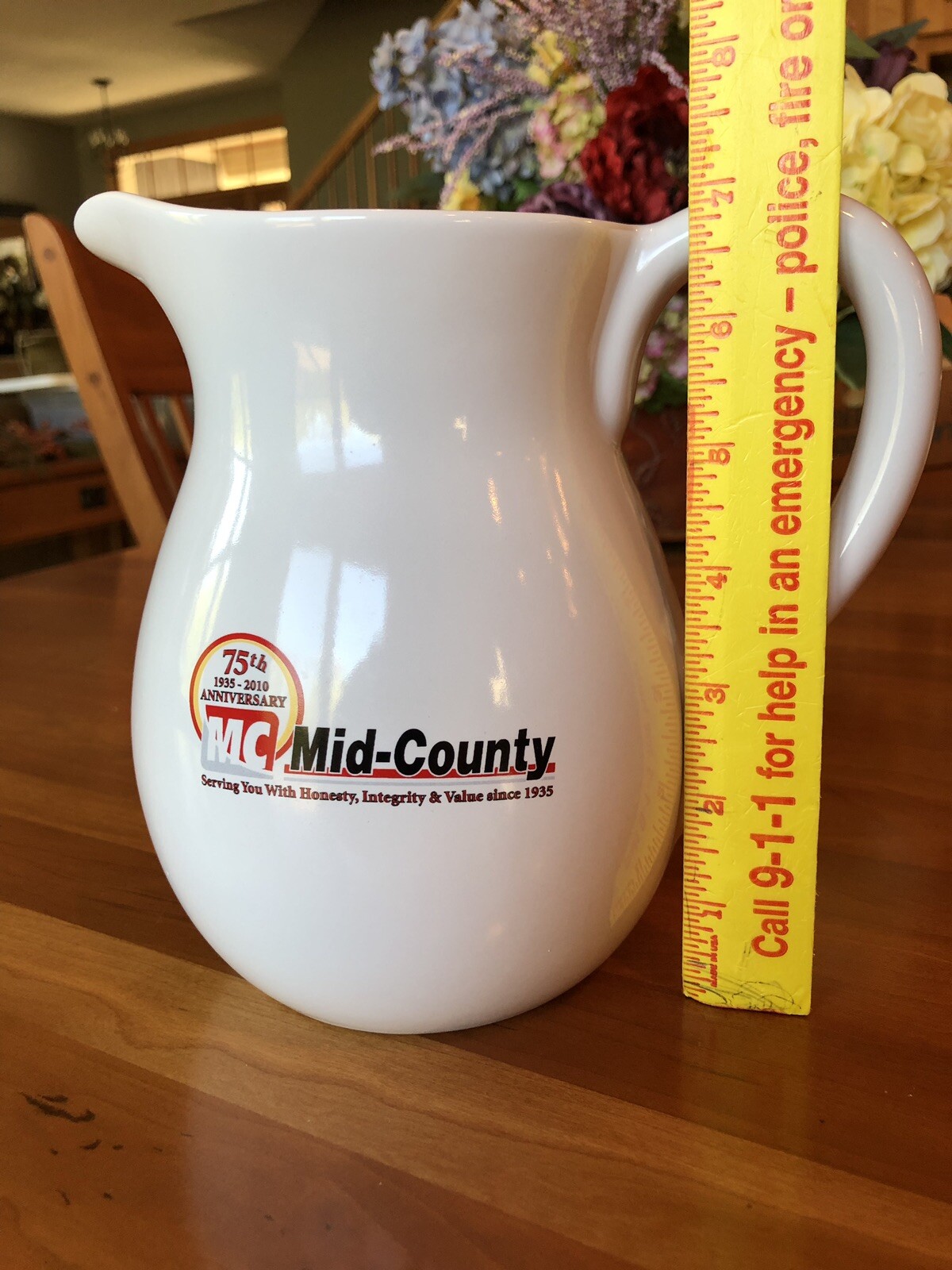 White Pitcher MidCounty Coop Cologne, Minnesota 75th Anniversay eBay