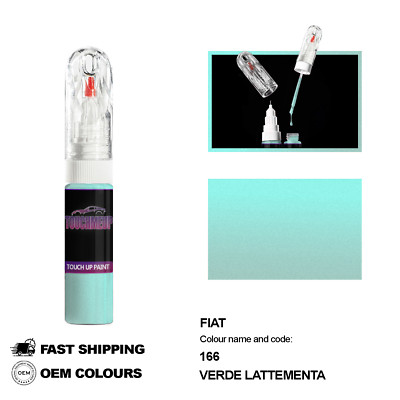 FÜR FIAT VERDE LATTEMENTA 166 Touch Up Lackstift Pinsel Fix Kit Kratzer Chip Set
