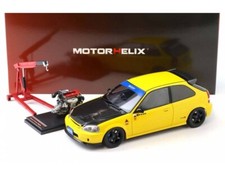 Motorhelix Honda Civic Type R EK9 Spoon Sunlight Yellow with Engine 1/18. M85016