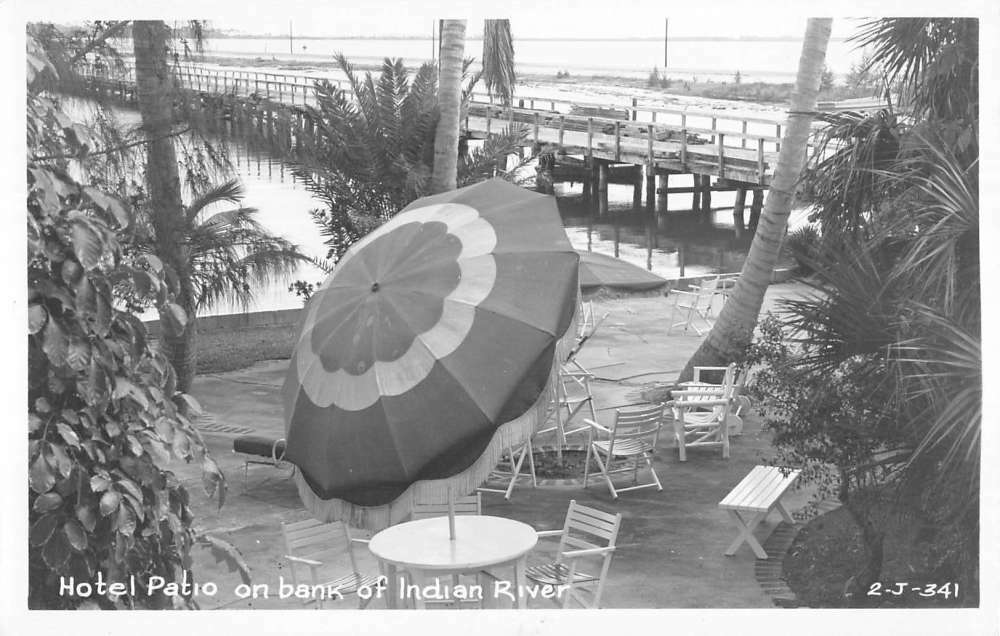 Indian River Florida Oleanders Hotel Real Photo Antique Postcard KK1721