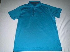 Under Armour Golf Short Sleeve SS Men's Polo Shirt Loose 2XL Aqua Blue NWOT 