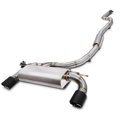 DIRENZA 3" VALVED CATBACK EXHAUST SYSTEM WITH CARBON TIPS FOR BMW M140i F20 F21 16-19