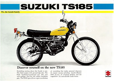 1976 SUZUKI TS185 TS185A Brochure Sales Catalog REPRO | Paper