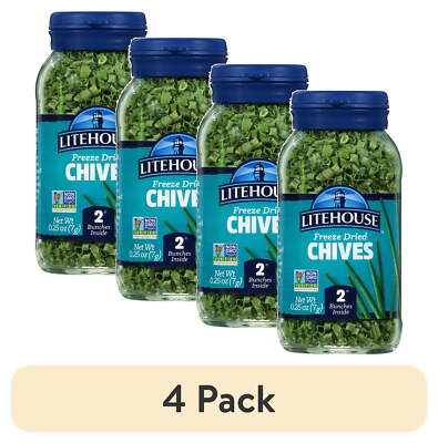 (4 pack) Litehouse Chives Herbs, 0.25 Oz, No chopping, less waste