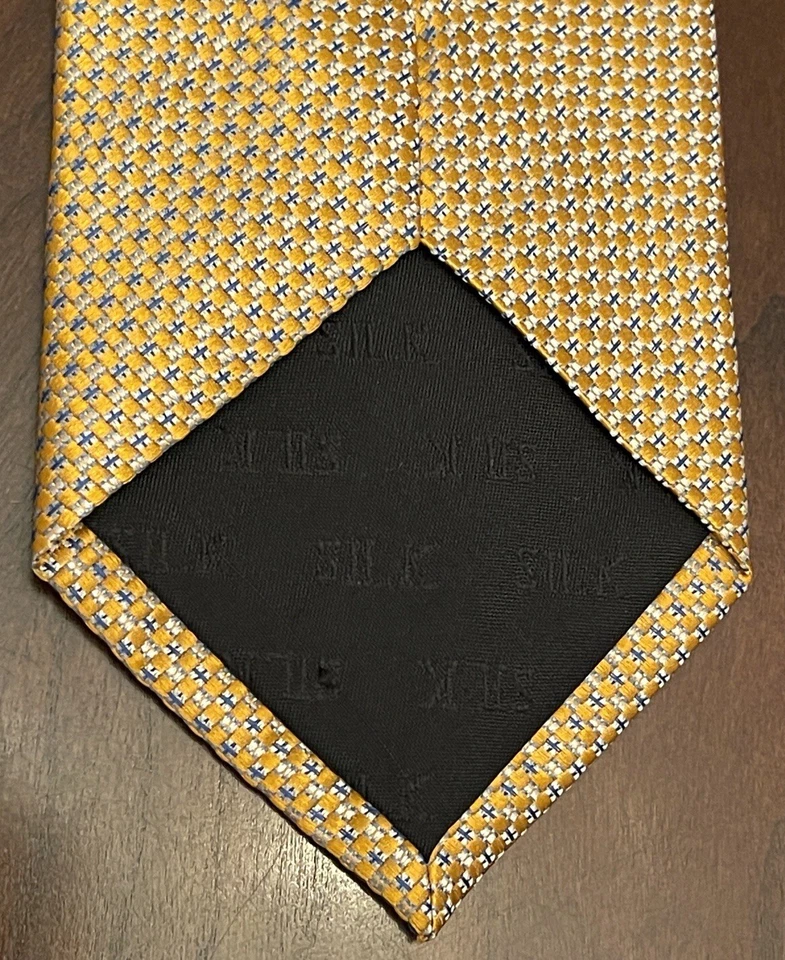 Corbata Umo Lorenzo Italia Naranja Azul Hecha a Mano 100% Seda Hombre Hecha en China” Foto 2 de 4