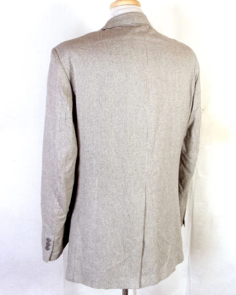 Blazer microhoundstooth cinza tweed lã mistura seda roupas regência euc 43 L - Imagem 4 de 4
