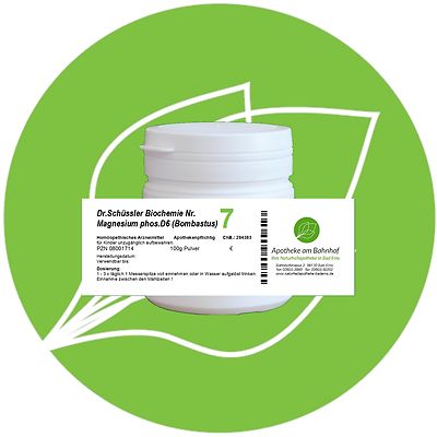 Schüßler - Salz 7 Magnesium phos. D6 glutenfrei 100g Pulver PZN 08001714