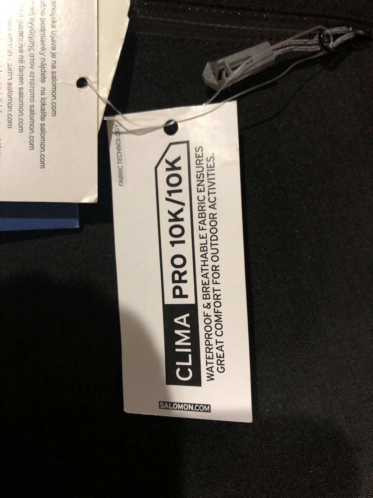 Nuovi pantaloni da sci da neve Salomon Clima Pro 10K tutti da montagna da uomo XL neri