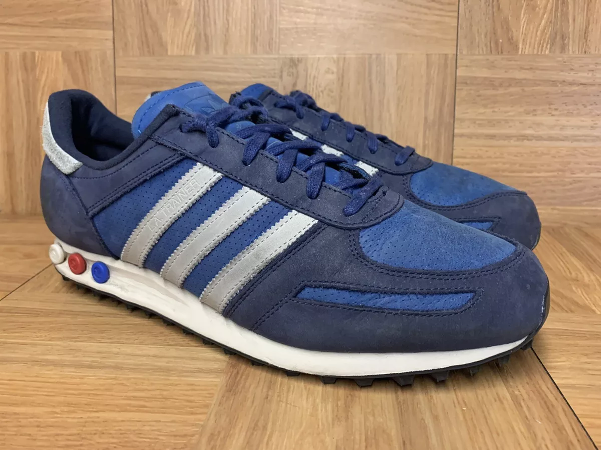 RARE🔥 Adidas LA TRAINER Blue Leather USA Red Blue Sz 11 Men&#039;s Shoe AH2251 | eBay