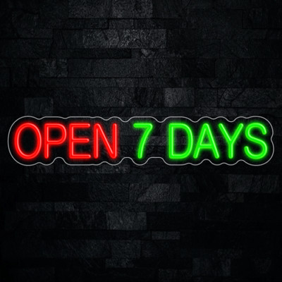 Open 7 Days LED Neon Sign 27''L x 5''H #32535